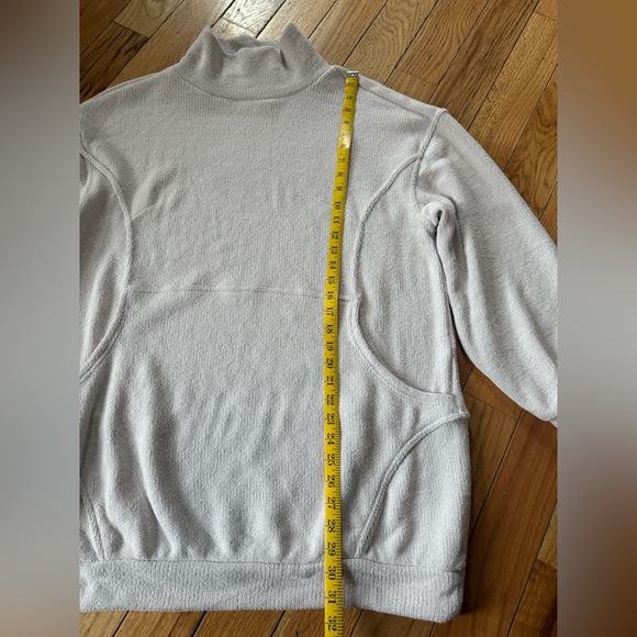 Free People Beach Slouchy Mock Neck Cozy Oversized Tunic Ivory Women’s Size M - Picture 12 of 12